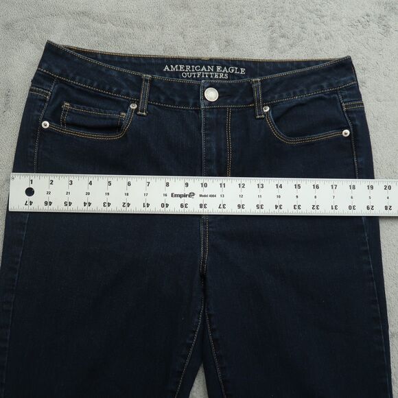 American Eagle Jeans Women's Size 33 Blue High-Rise Skinny Denim 29" Inseam - Picture 8 of 16